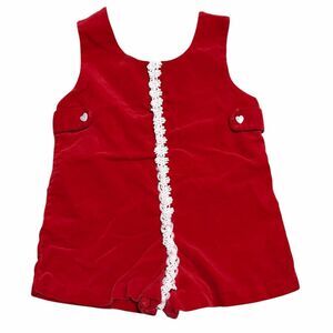 ❤️ Hilippines Little Boys Velvet Valentine Romper – Size 18 Months 🧸